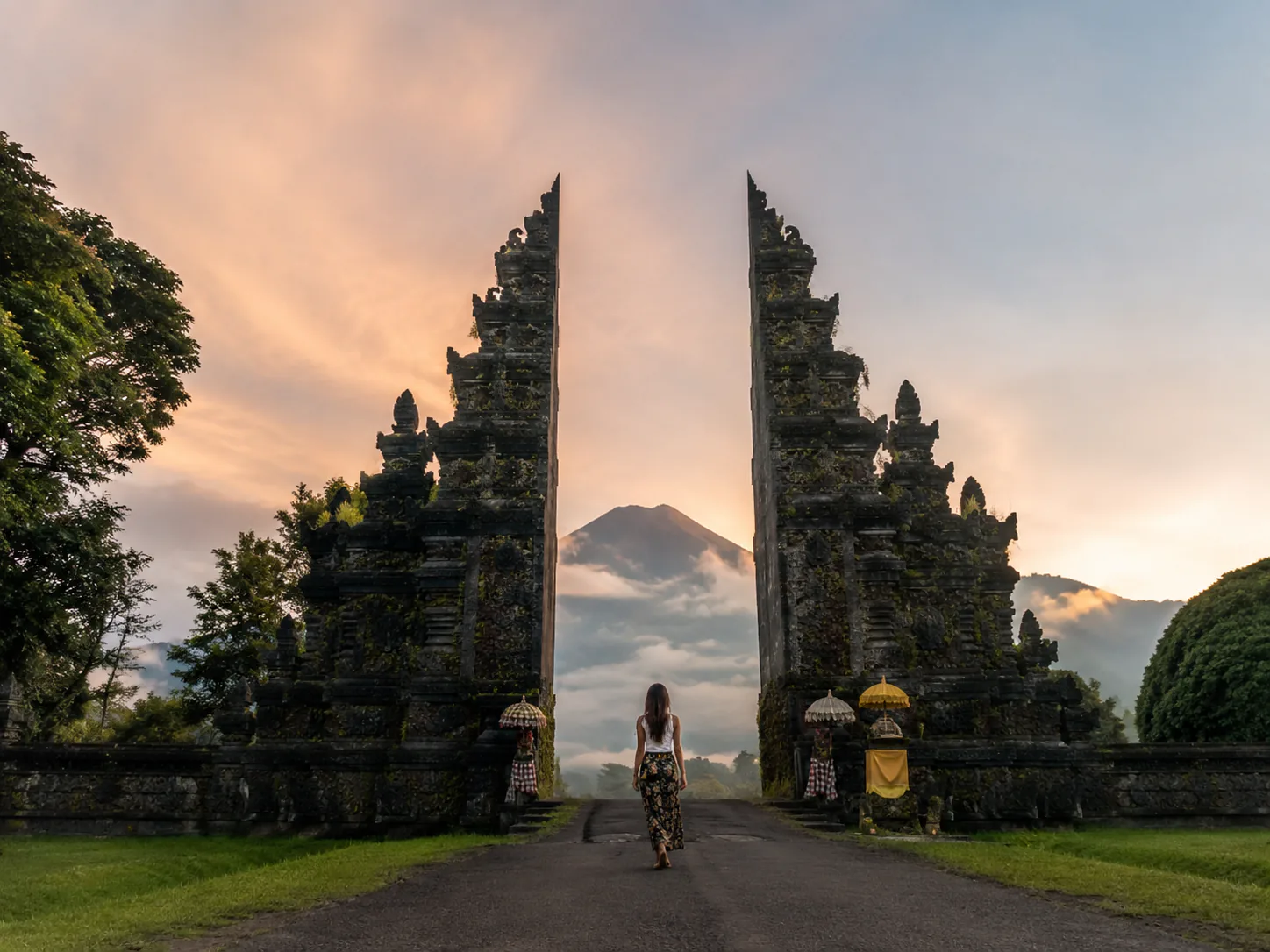 Bali coast and tropical landscape